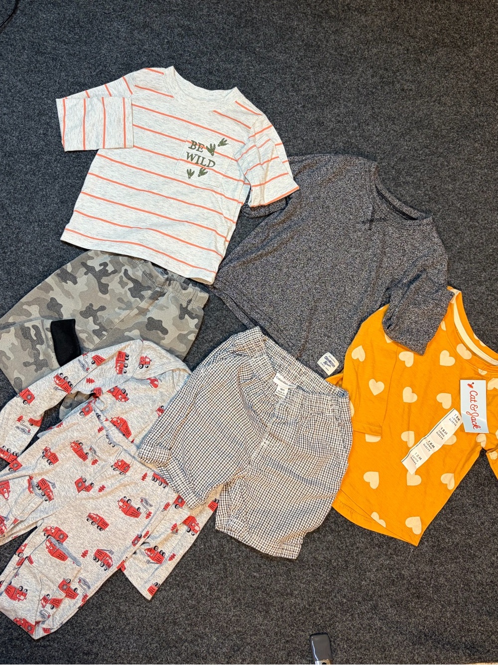 Kids 7-Piece Clothing Bundle | Tops, Pants & Shorts